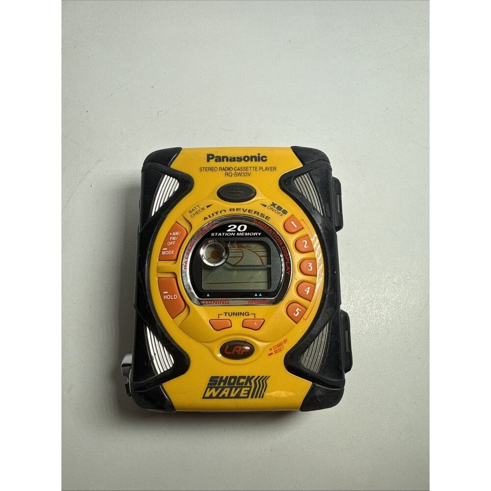 Panasonic RQ-SW33V Shock Wave AM/FM Cassette not working Player Yellow